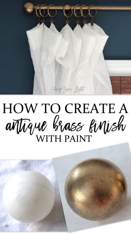 Create an antique brass finish with paint.