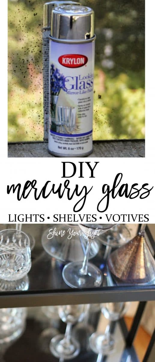 DIY mercury glass is easy to achieve with spray paint and a simple technique.