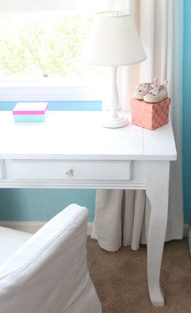 Console Table Makeover As A Slim Desk