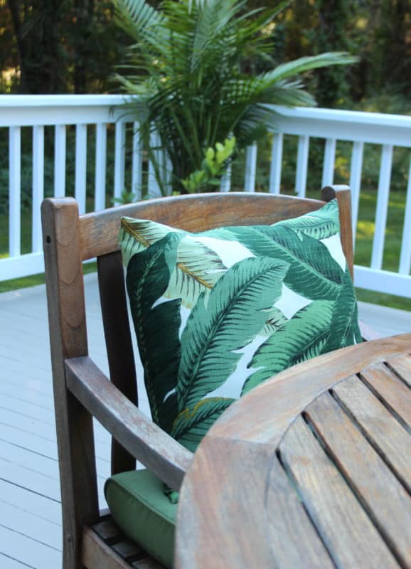 Tommy Bahama Swaying Palms outdoor pillows.
