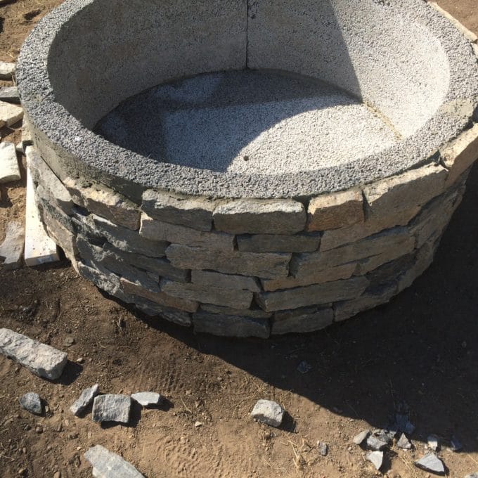 Installing Stone Veneer, Fire Pit Mortar