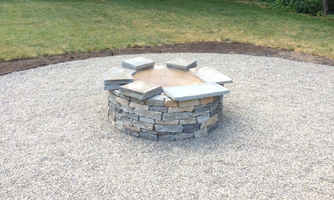Installing A Pea Stone Patio Shine, How To Make Pea Gravel Fire Pit Area