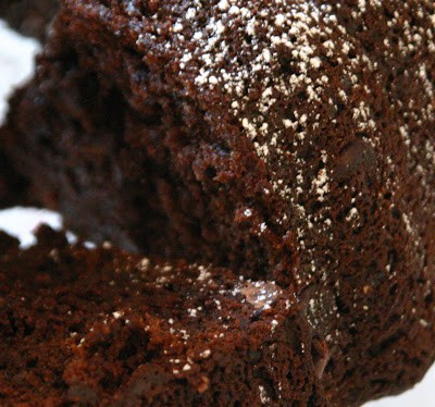 A chocolate cake that is so rich and moist that it doesn't need frosting.