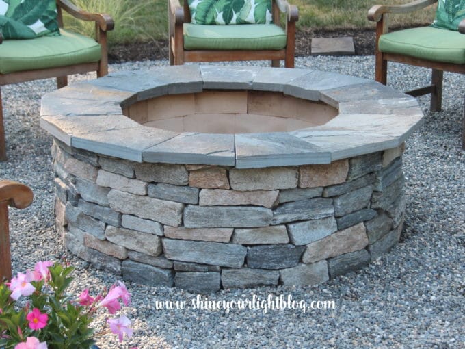 How To Diy A Fire Pit Pea Stone Patio, Slate Stone Fire Pit