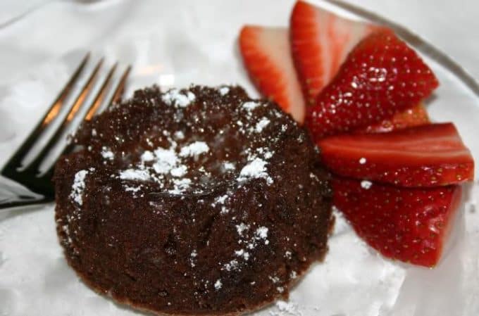 Individual chocolate molten cakes are a decadent and satisfying end to a special dinner.