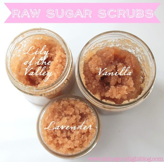 Raw sugar scrub with essential oils