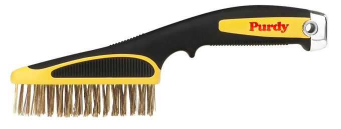 Wire utility brush is great for refinishing furniture