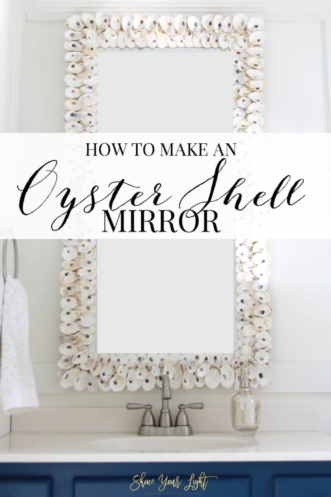 How to clean oyster shells and create a beautiful one of a kind mirror with them.