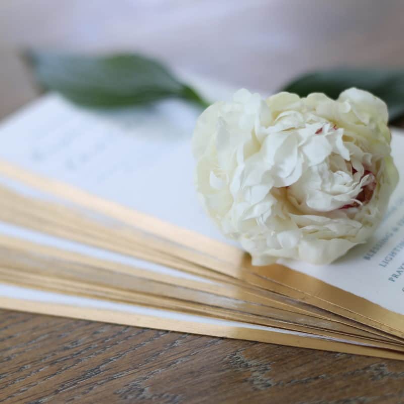 How To Gild Wedding Programs, Menus & Other Stationery