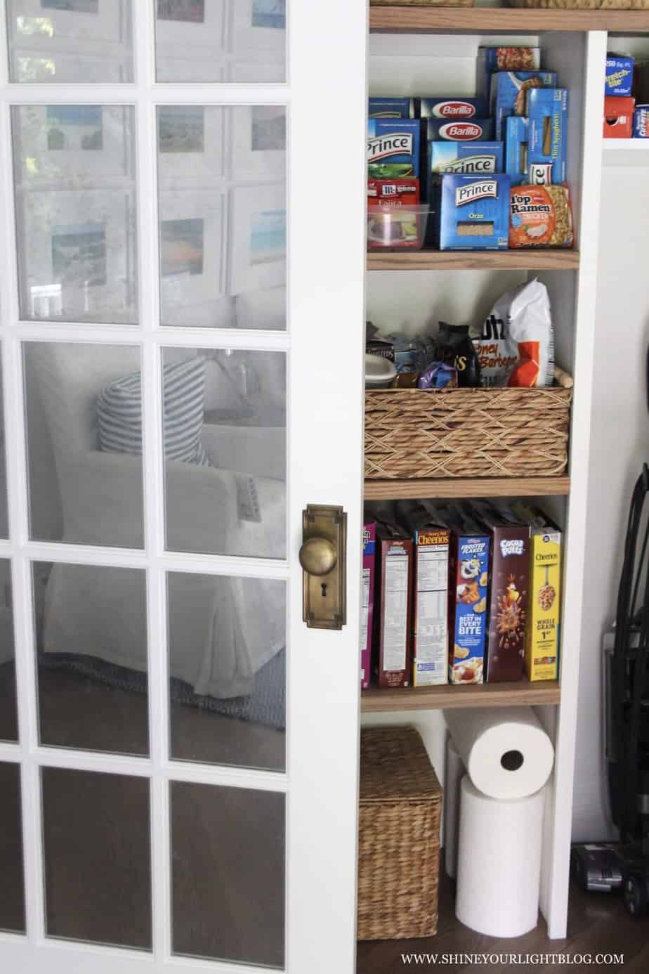 How To Organize A Reach-In Pantry  Our New Pantry Closet & A Super Easy  DIY! - Shine Your Light