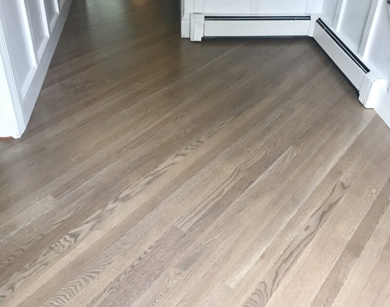 Newly Installed Hardwood Floors On The Diagonal