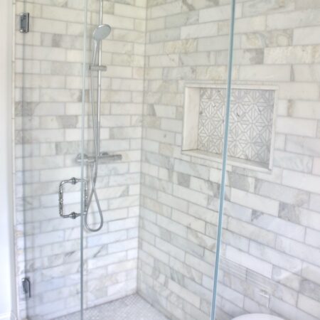Marble Shower Glass Enclosure
